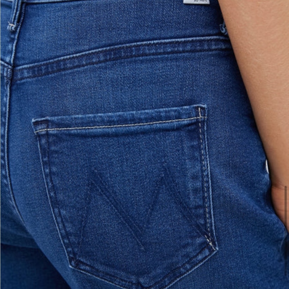 MOTHER Flare Wide Leg Jeans in Deep Blue - Picture 5 of 5